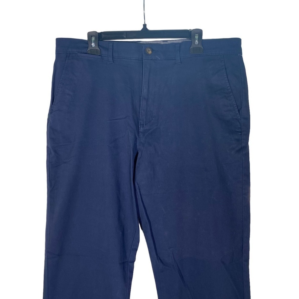 Amazon Essentials Men size 36 x 34 casual flat front blue classic chino pant NWT - Picture 3 of 11